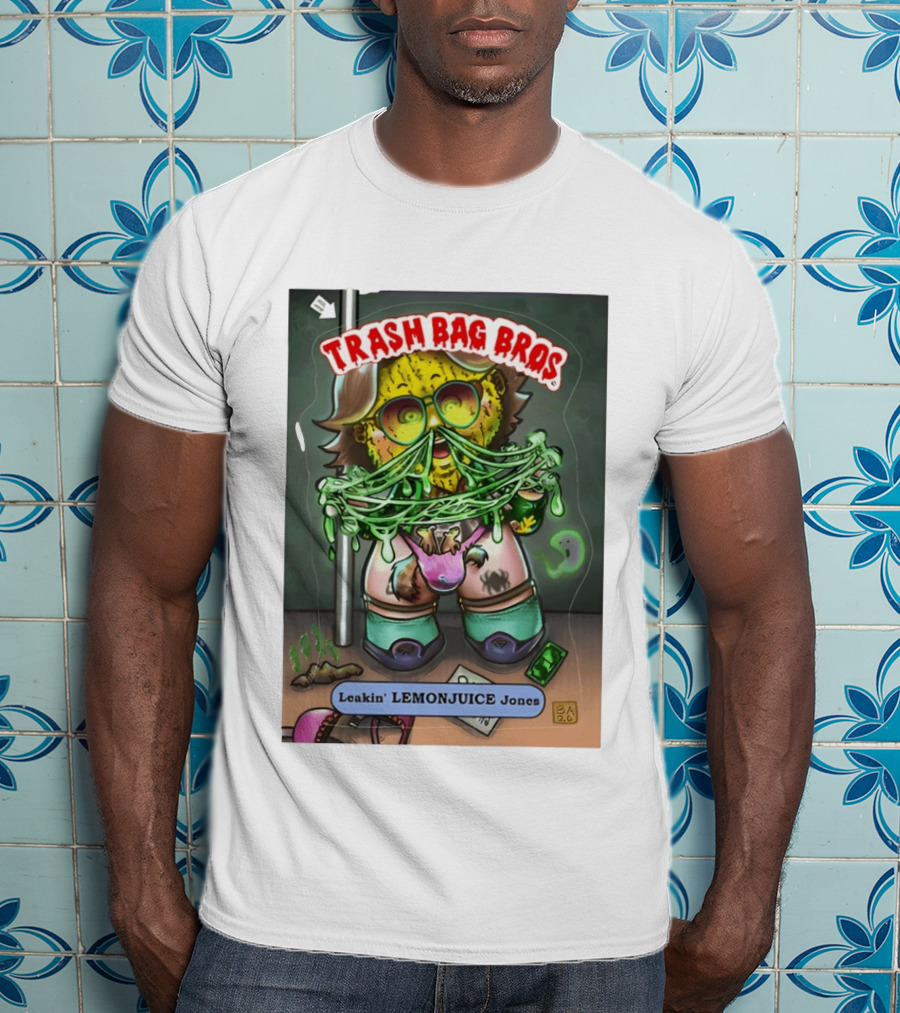 Trash Bag Bros Leakin Lemonjuice Jones Retro Style Comic T-Shirt