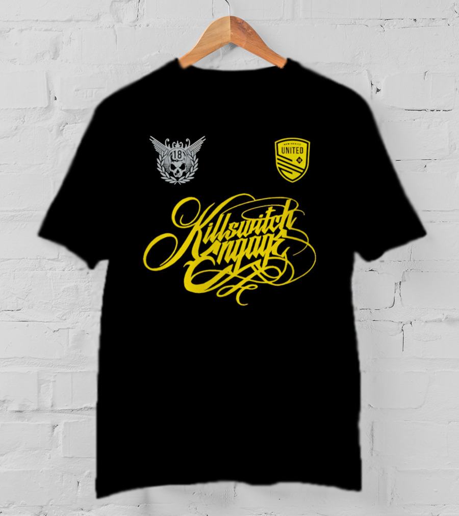 New Mexico United Killswitch Engage Collaboration Crest And Script T-Shirt
