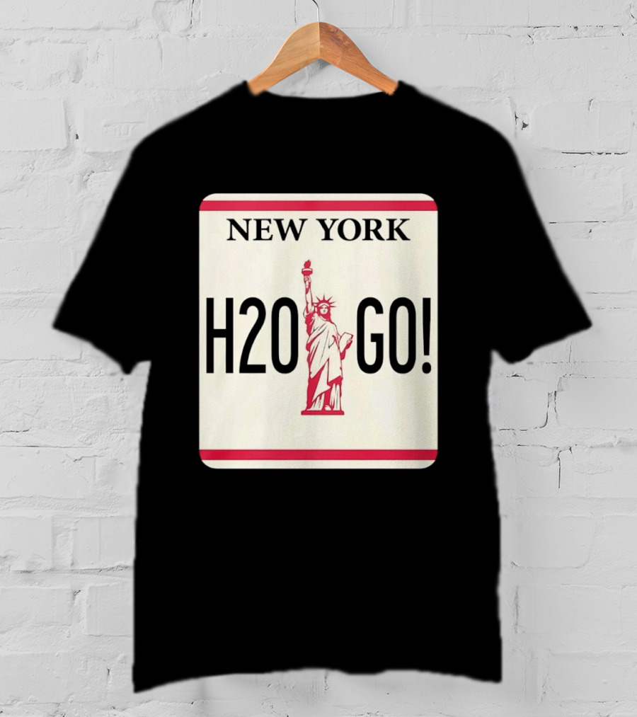 New York H2O Go License Plate Statue Of Liberty T-Shirt