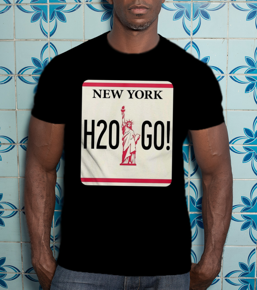 New York H2O Go License Plate Statue Of Liberty T-Shirt