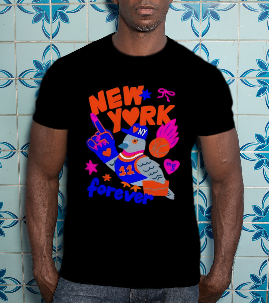 New York Knicks Jalen Brunson Pigeon Love Forever T-Shirt