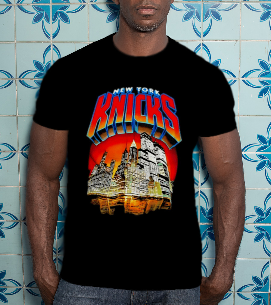 New York Knicks City Skyline Nightscape T-Shirt