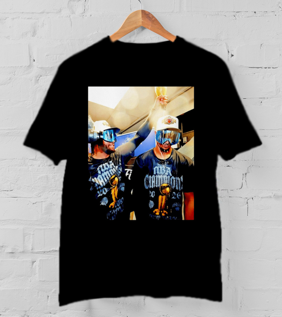 NBA Champions Celebration Jalen Brunson Josh Hart 2026 T-Shirt