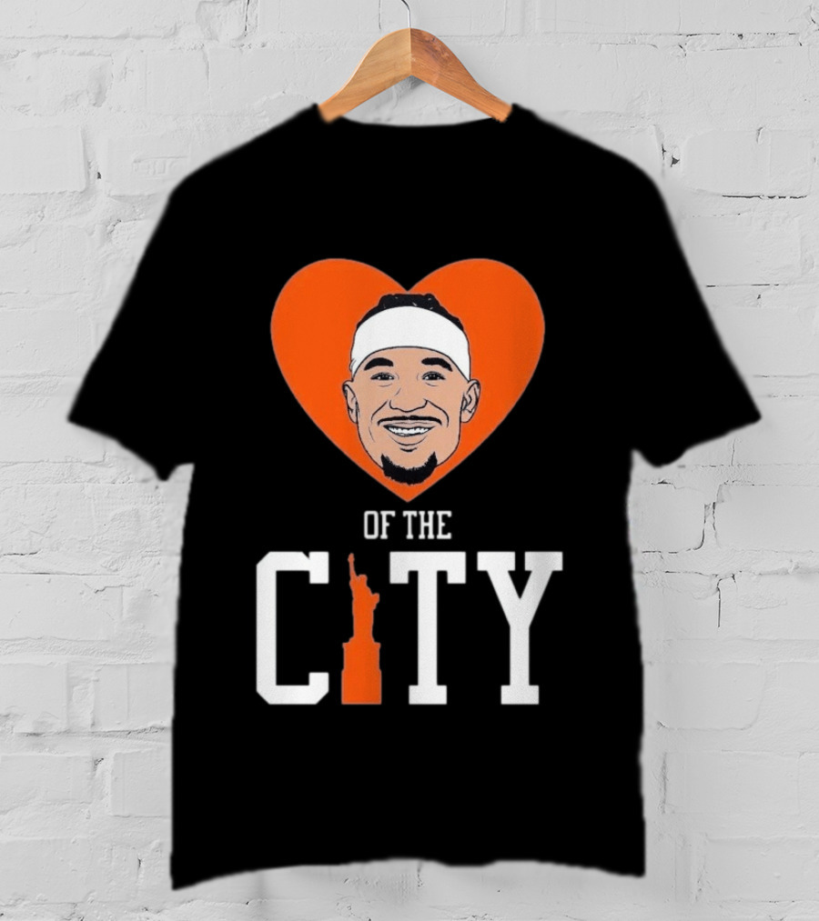 Josh Hart New York Knicks Heart Statue Of Liberty City T-Shirt