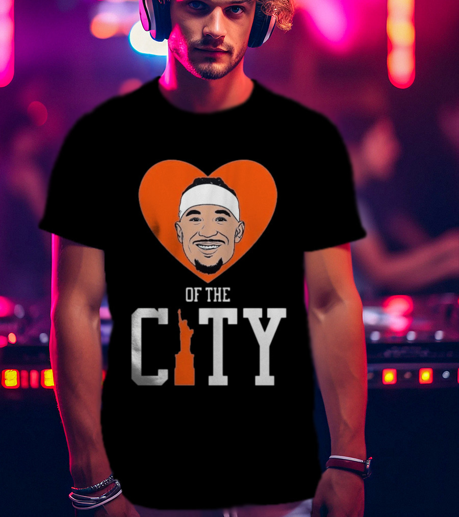 Josh Hart New York Knicks Heart Statue Of Liberty City T-Shirt