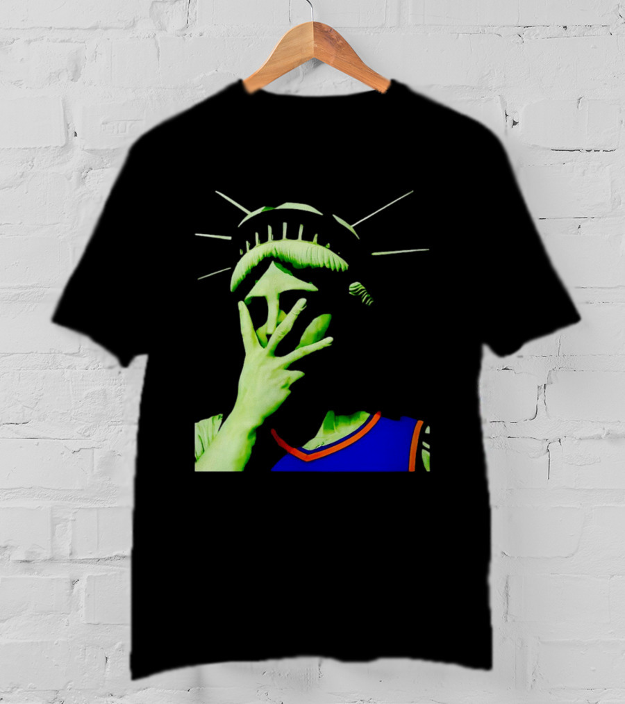 Statue Of Liberty New York Knicks Jersey Facepalm T-Shirt