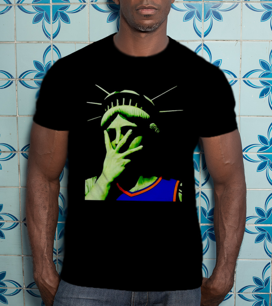 Statue Of Liberty New York Knicks Jersey Facepalm T-Shirt