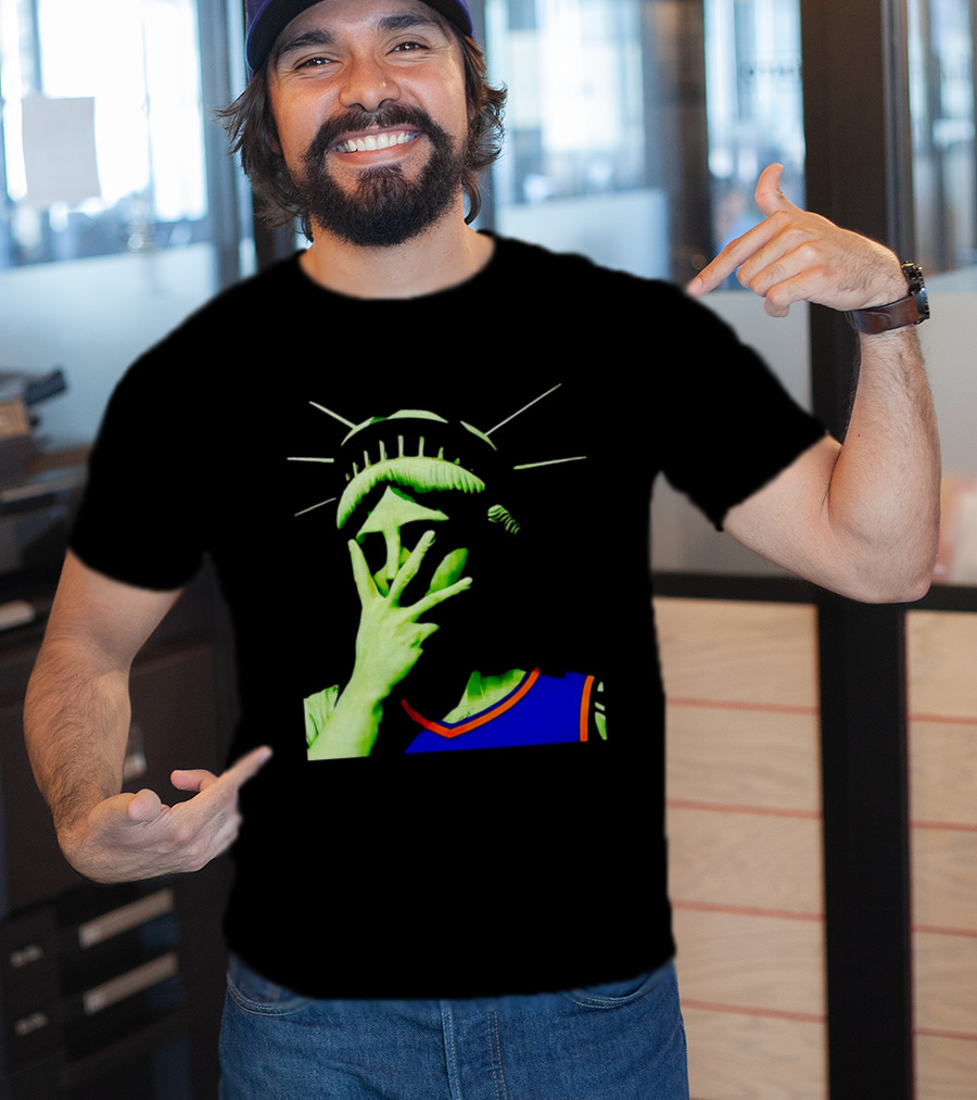 Statue Of Liberty New York Knicks Jersey Facepalm T-Shirt