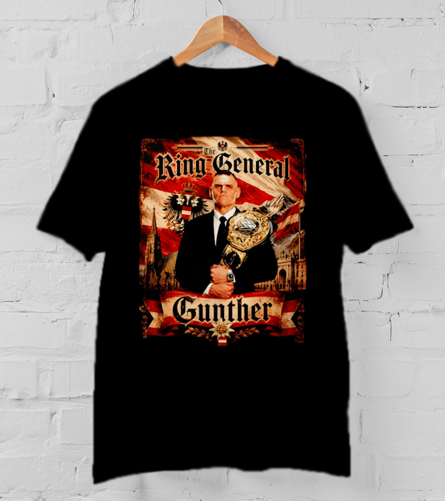 The Ring General Gunther Wrestling Champion With Eagle And Flag T-Shirt