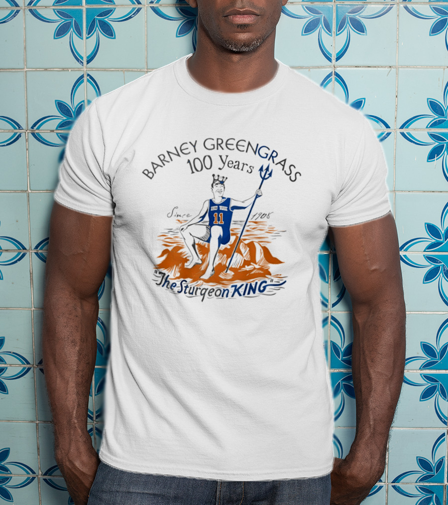 Adam Sandler Wearing Barney Greengrass 100 Years The Sturgeon King Jalen Brunson T-Shirt