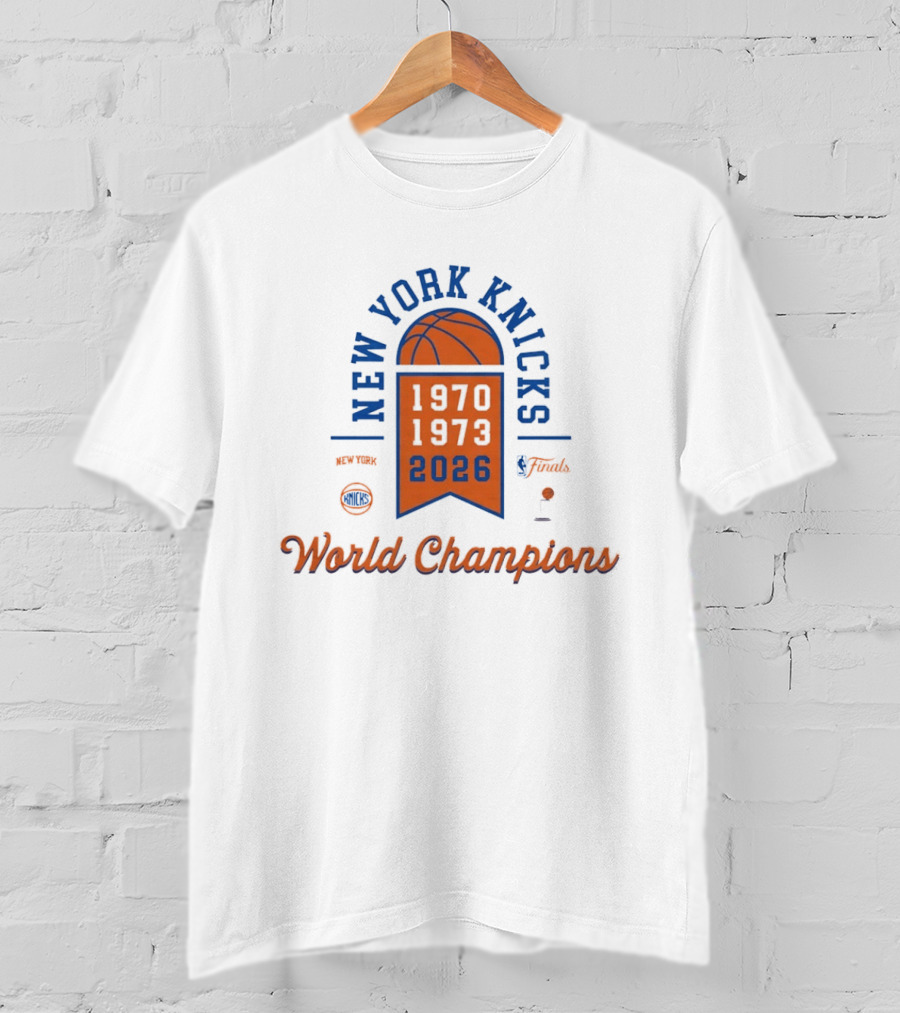 New York Knicks World Champions Basketball 3 Time 1970 1973 2026 T-Shirt