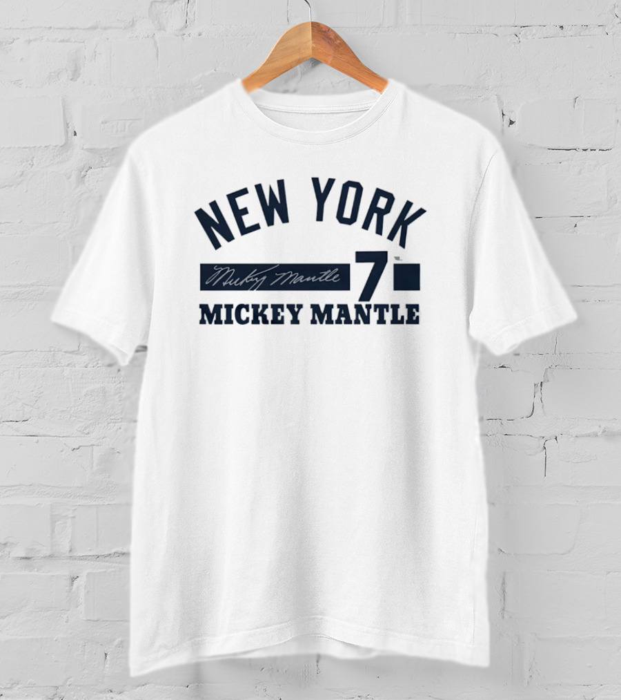 New York Yankees Mickey Mantle Number 7 T-Shirt
