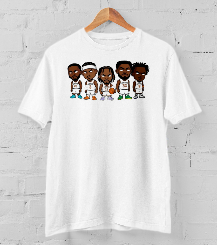 NY Basketball Toon Squad Cartoon Characters T-Shirt