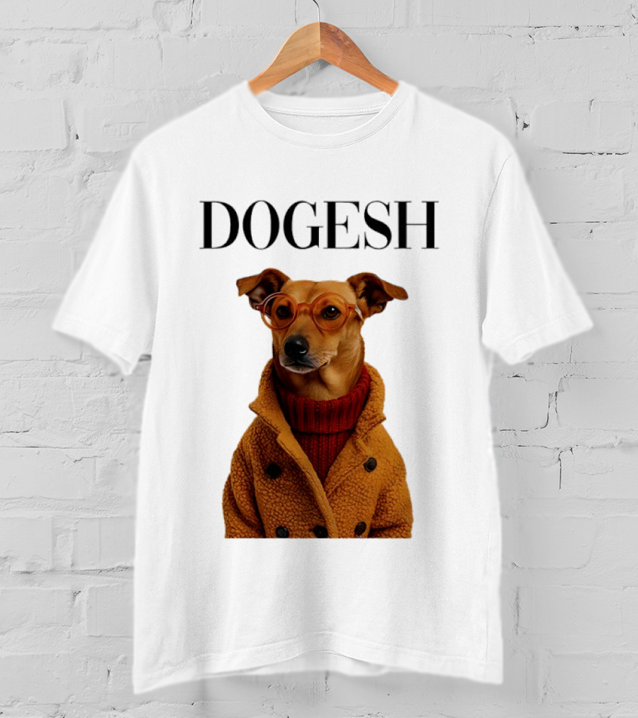 Dogesh Dapper Greyhound In Glasses And Coat T-Shirt