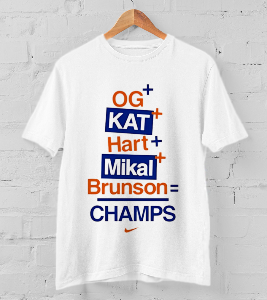 OG KAT Hart Mikal Brunson Champs Knicks 2026 T-Shirt