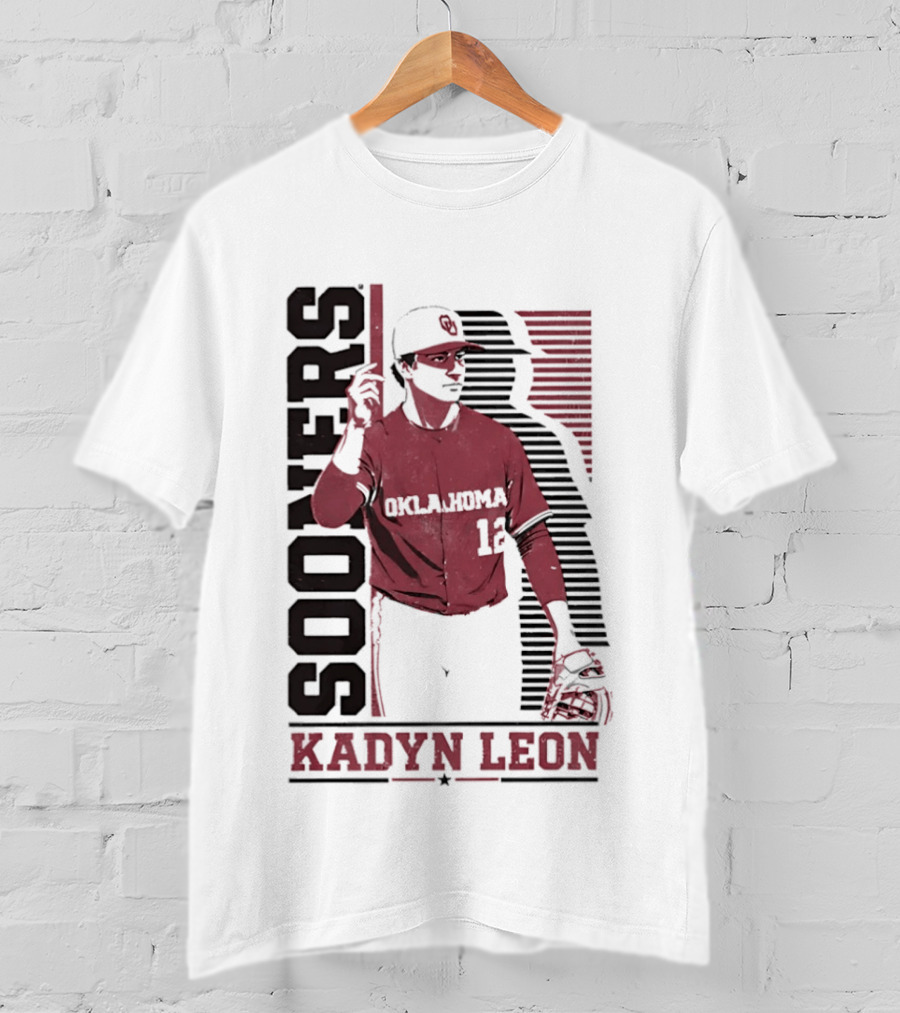 Oklahoma Sooners Kadyn Leon Baseball Player T-Shirt