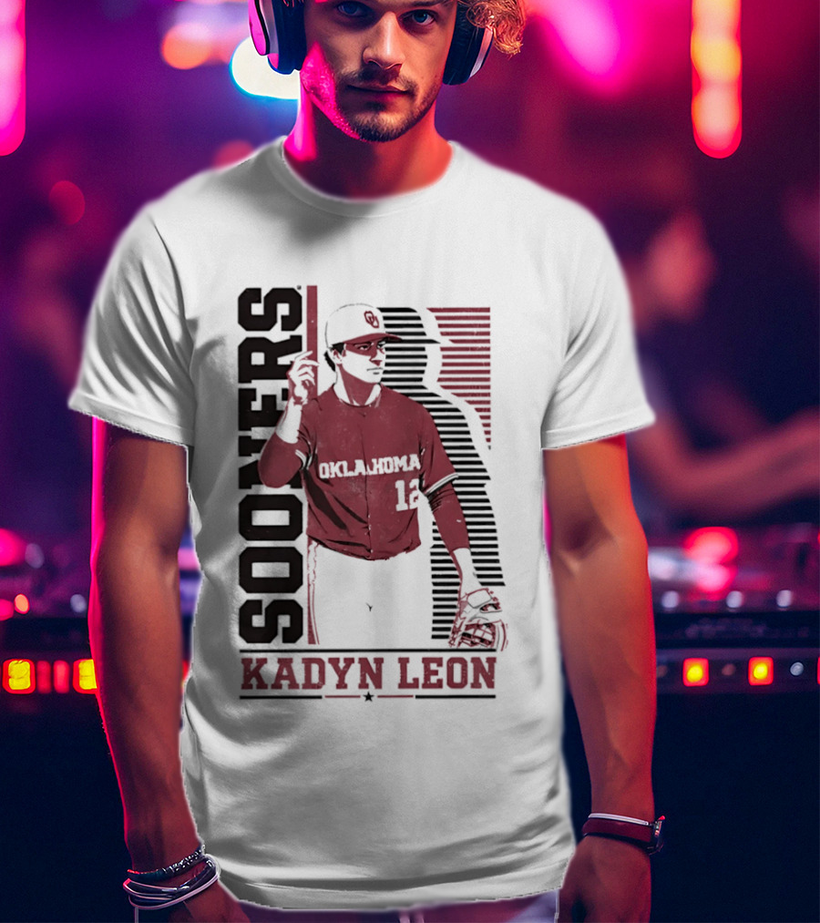 Oklahoma Sooners Kadyn Leon Baseball Player T-Shirt
