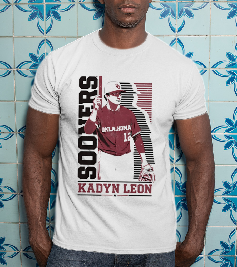 Oklahoma Sooners Kadyn Leon Baseball Player T-Shirt