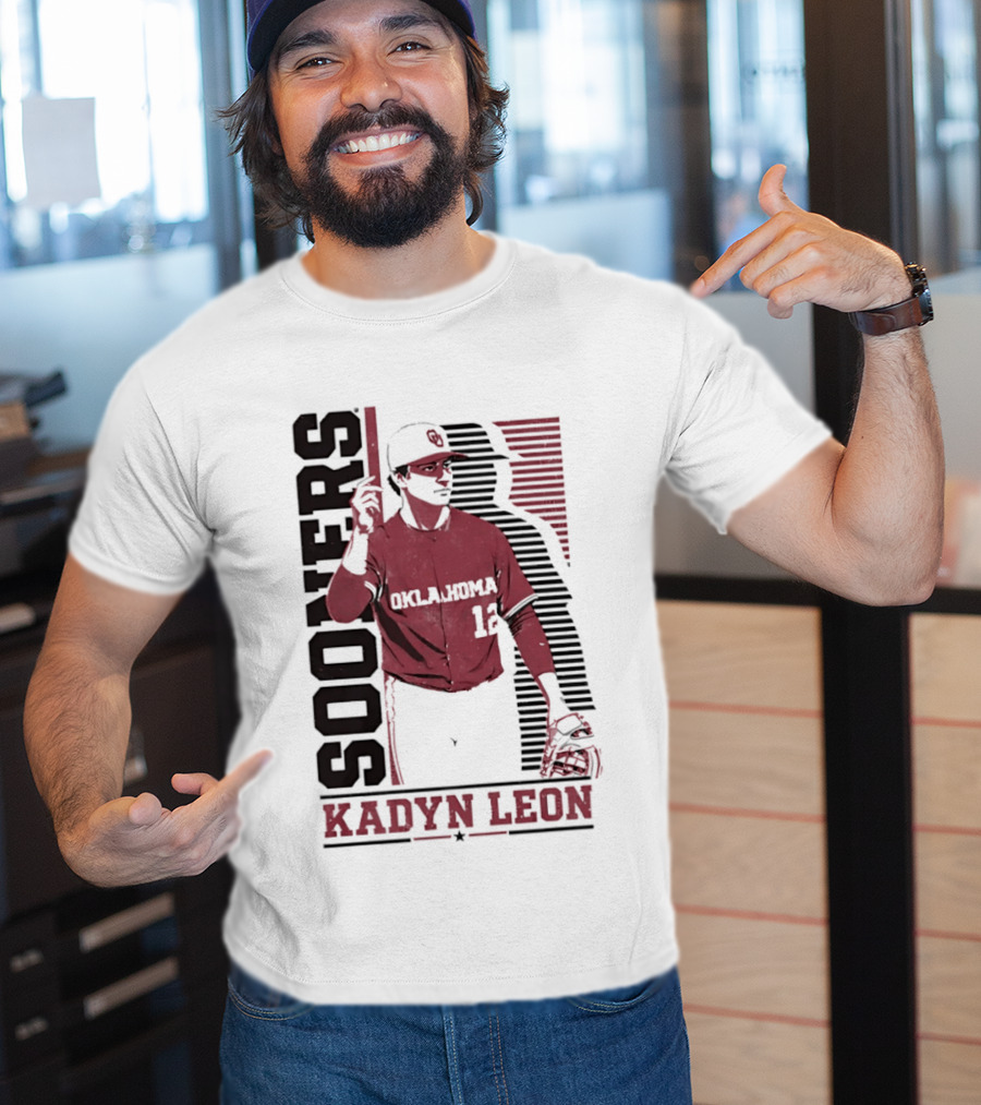 Oklahoma Sooners Kadyn Leon Baseball Player T-Shirt