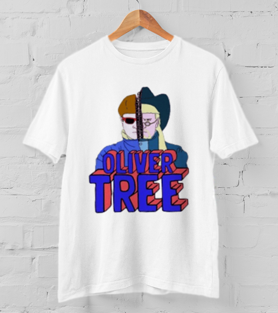 Oliver Tree Split Persona Sunglasses Half Cowboy Half Futuristic T-Shirt