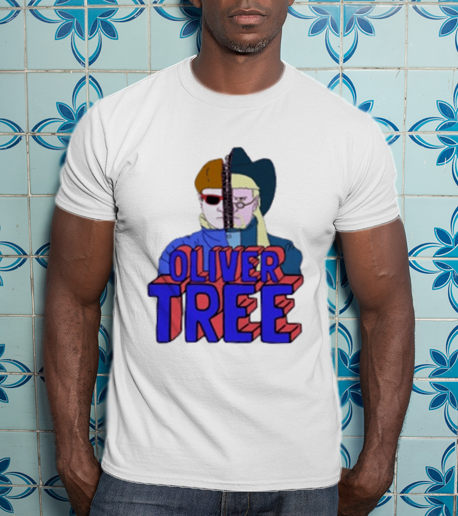 Oliver Tree Split Persona Sunglasses Half Cowboy Half Futuristic T-Shirt