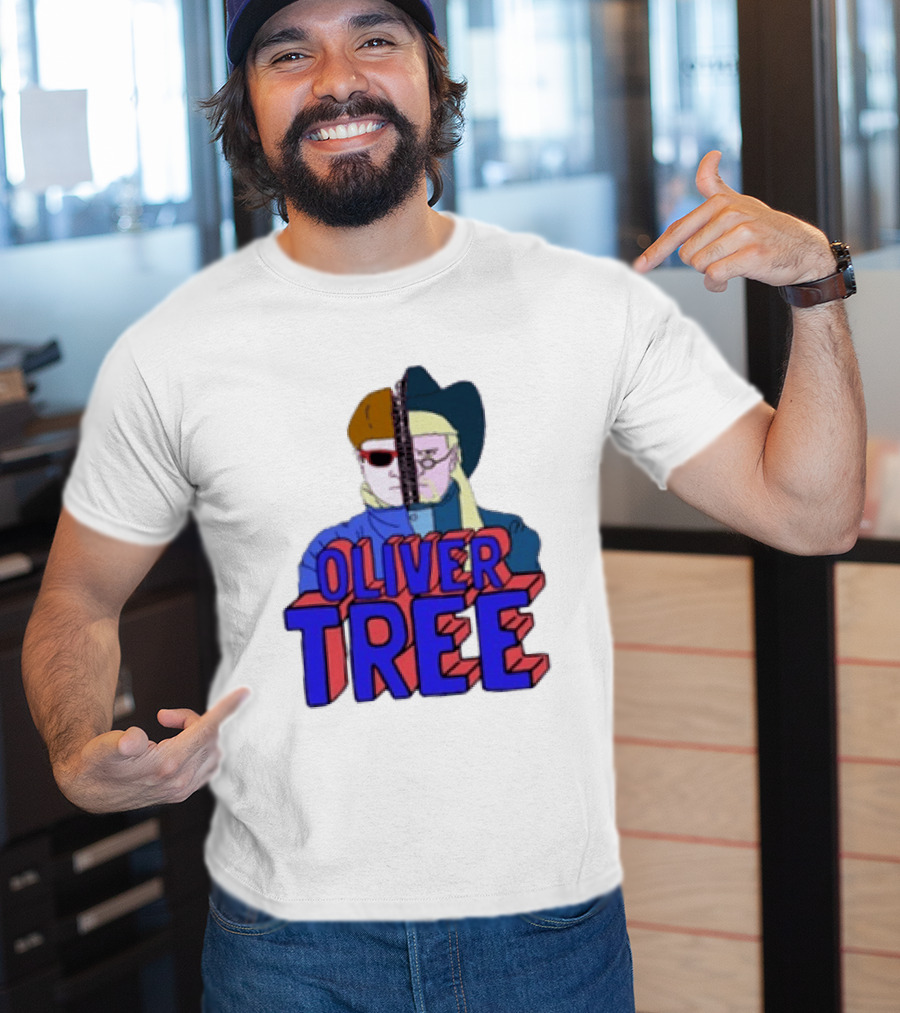 Oliver Tree Split Persona Sunglasses Half Cowboy Half Futuristic T-Shirt