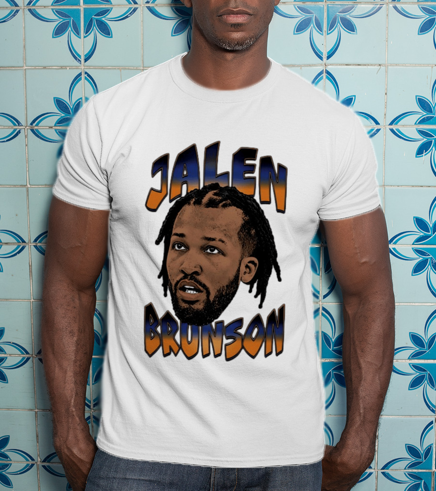 Jalen Brunson New York Knicks Player Big Face T-Shirt