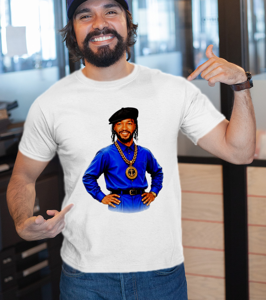 Jalen Brunson NY Knicks Always Business Never Personal Anchor Chain Beret Outfit T-Shirt