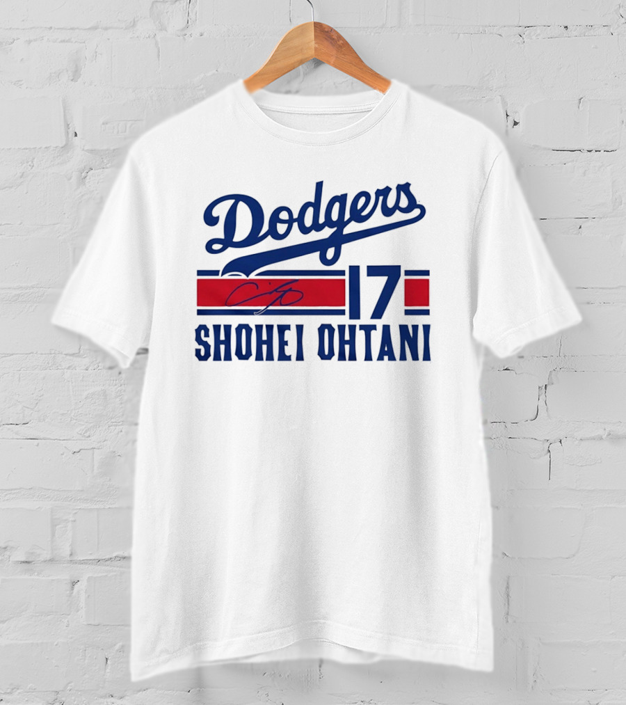 Dodgers Shohei Ohtani 17 Signature Number T-Shirt