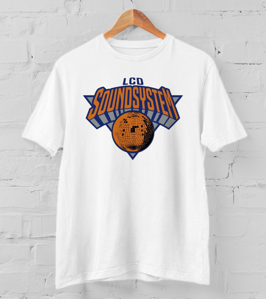 LCD Soundsystem Basketball Inspired New York Knicks Disco Ball T-Shirt