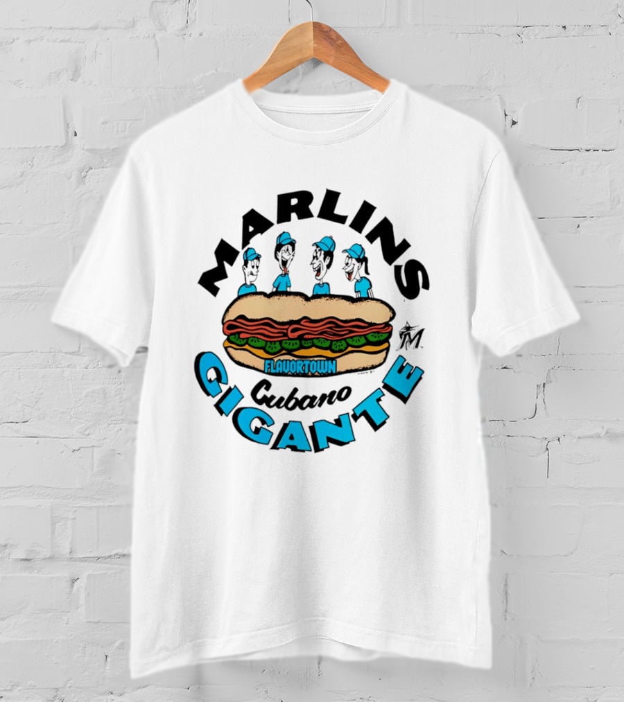 Marlins Cubano Gigante Flavortown Sandwich $1 T-Shirt