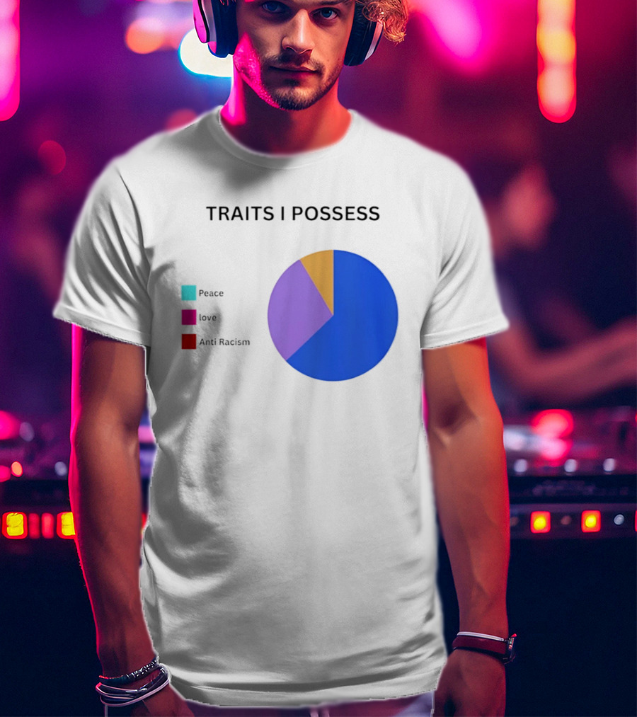 TRAITS I POSSESS Peace Love Anti Racism Chart T-Shirt