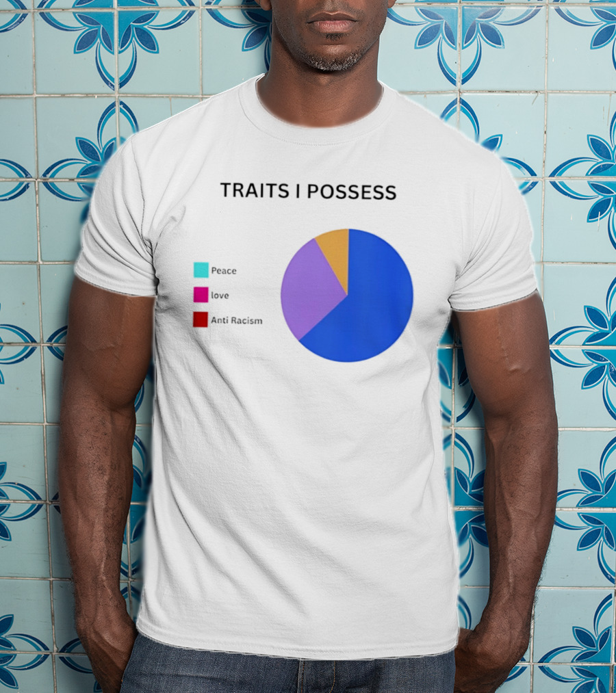 TRAITS I POSSESS Peace Love Anti Racism Chart T-Shirt