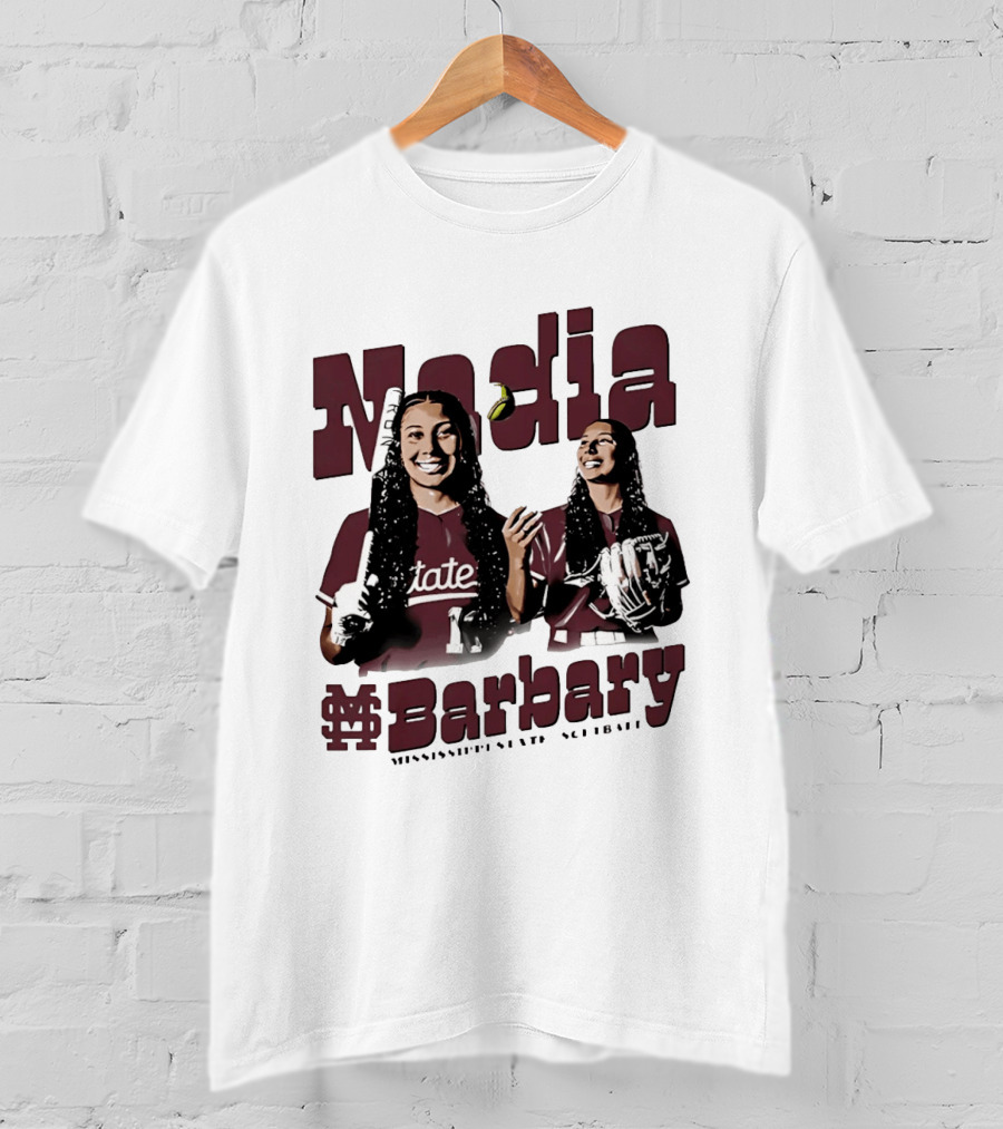 Mississippi State Nadia Barbary Bulldogs Baseball T-Shirt