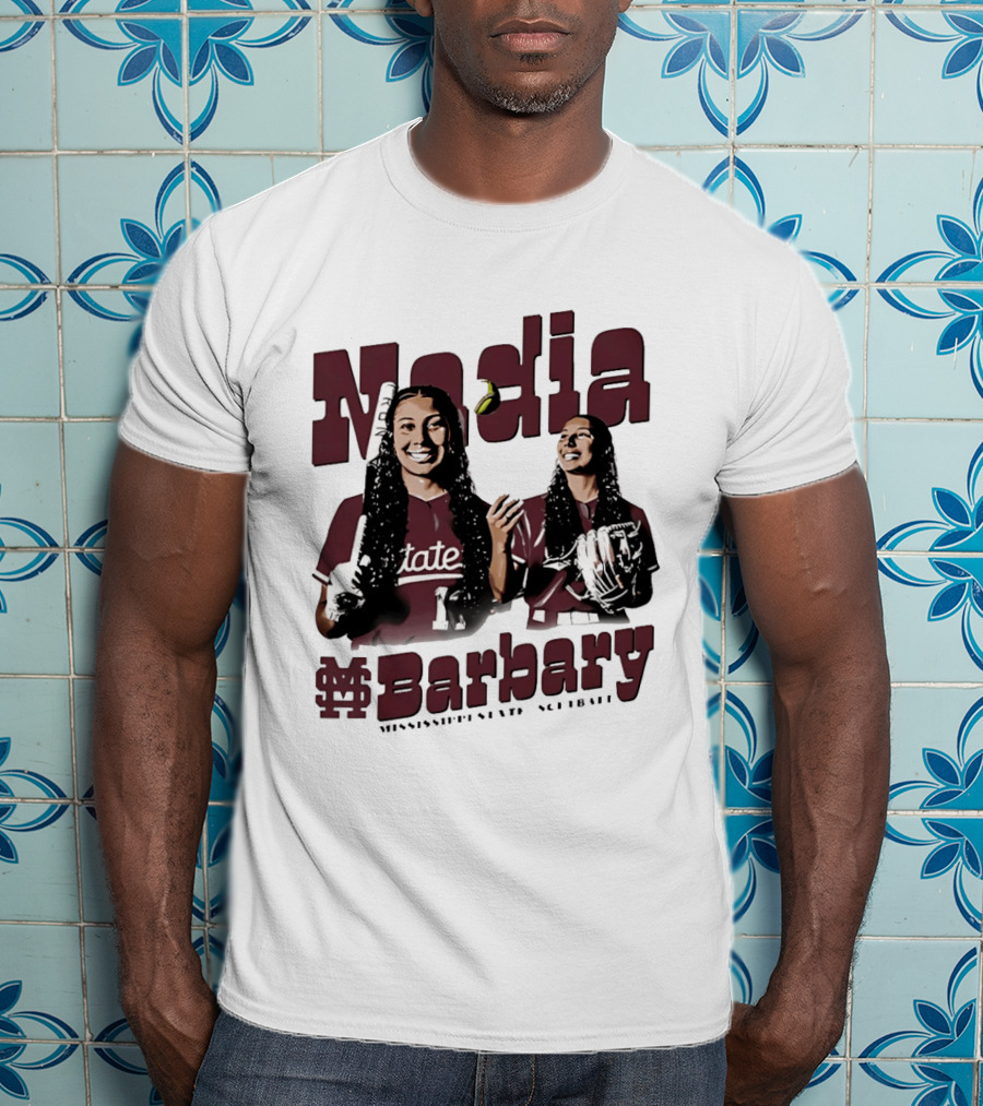 Mississippi State Nadia Barbary Bulldogs Baseball T-Shirt