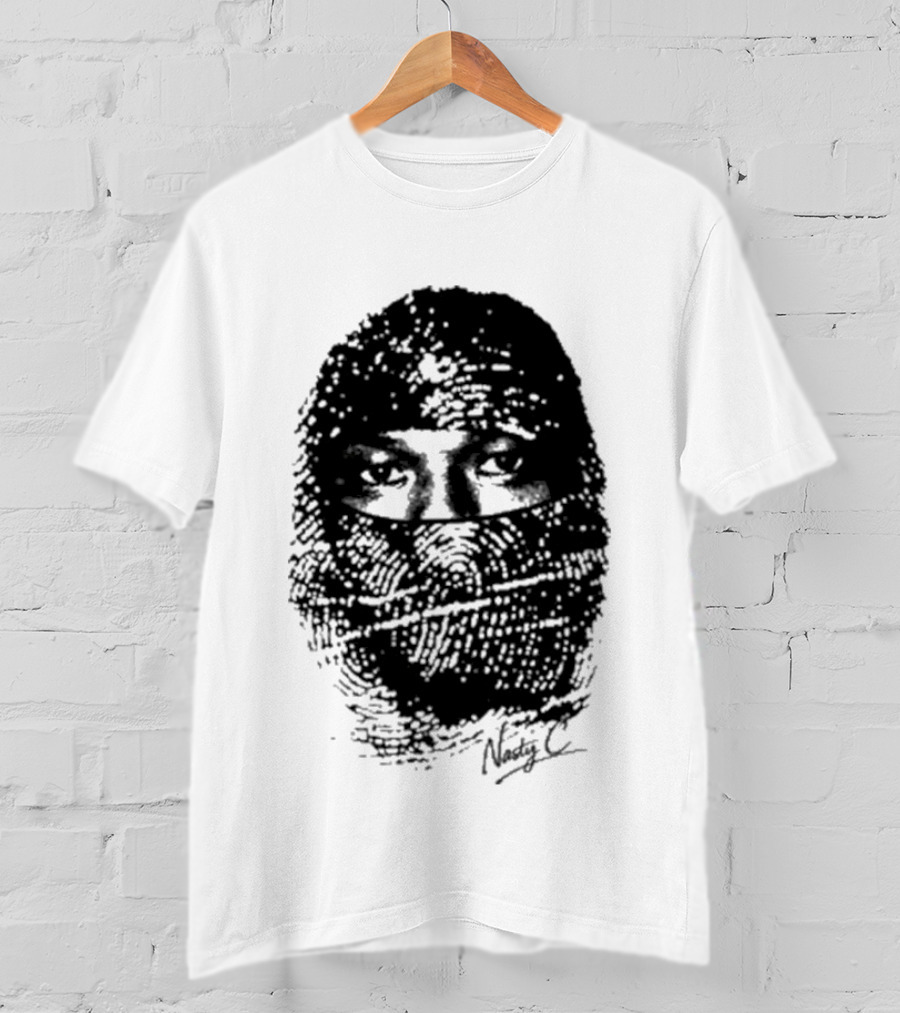 Nasty C Fingerprint Face Oversized Signature T-Shirt