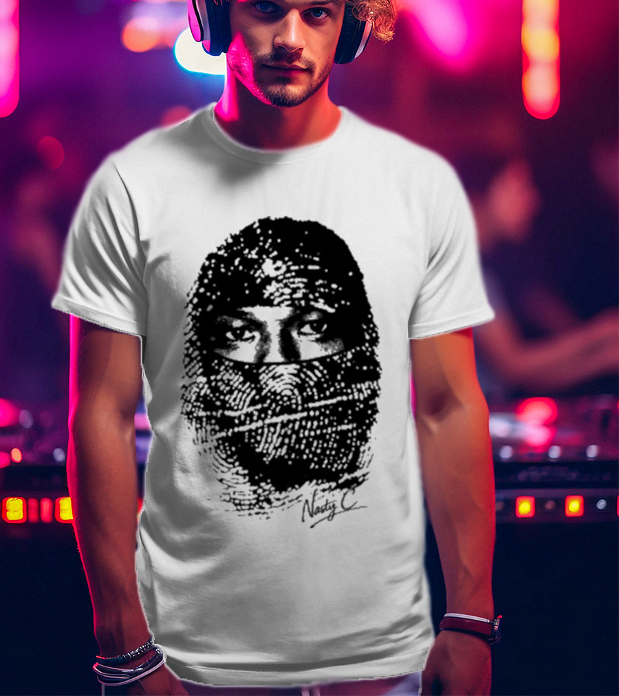 Nasty C Fingerprint Face Oversized Signature T-Shirt