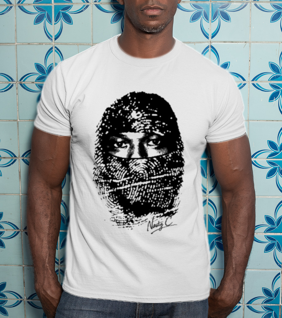 Nasty C Fingerprint Face Oversized Signature T-Shirt