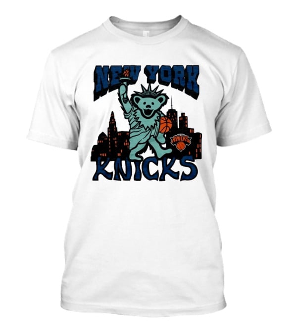 NBA Grateful Dead New York Knicks Bear Libe...T-Shirt NBA Grateful Dead New York Knicks Bear Libe...T-Shirt