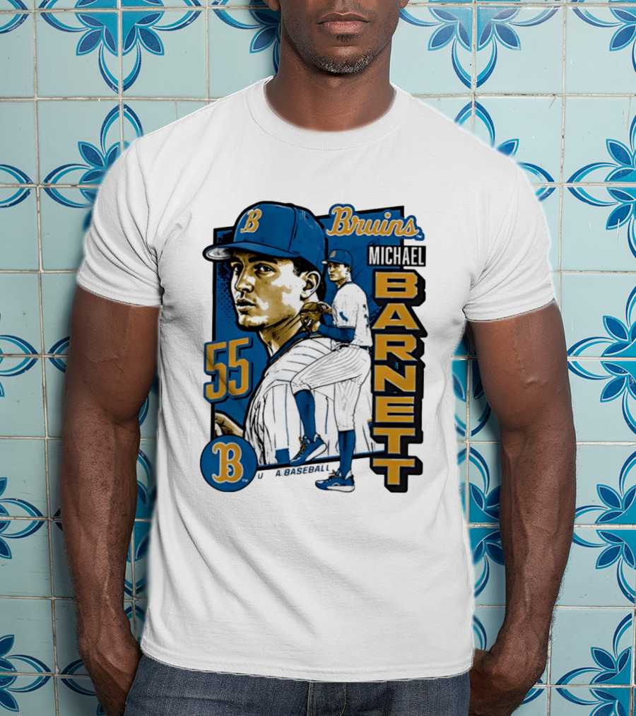 UCLA Bruins Michael Barnett 55 Baseball Pitcher T-Shirt