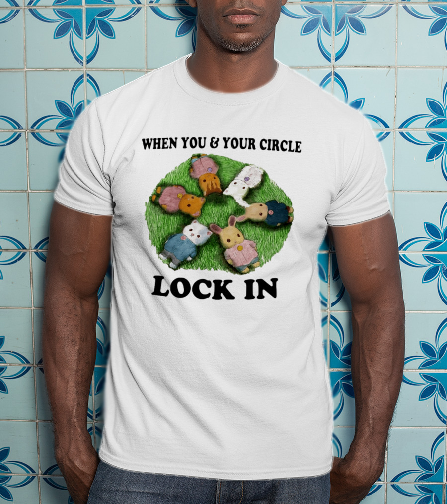 When You And Your Circle Lock In In Cute Animal Friends T-Shirt