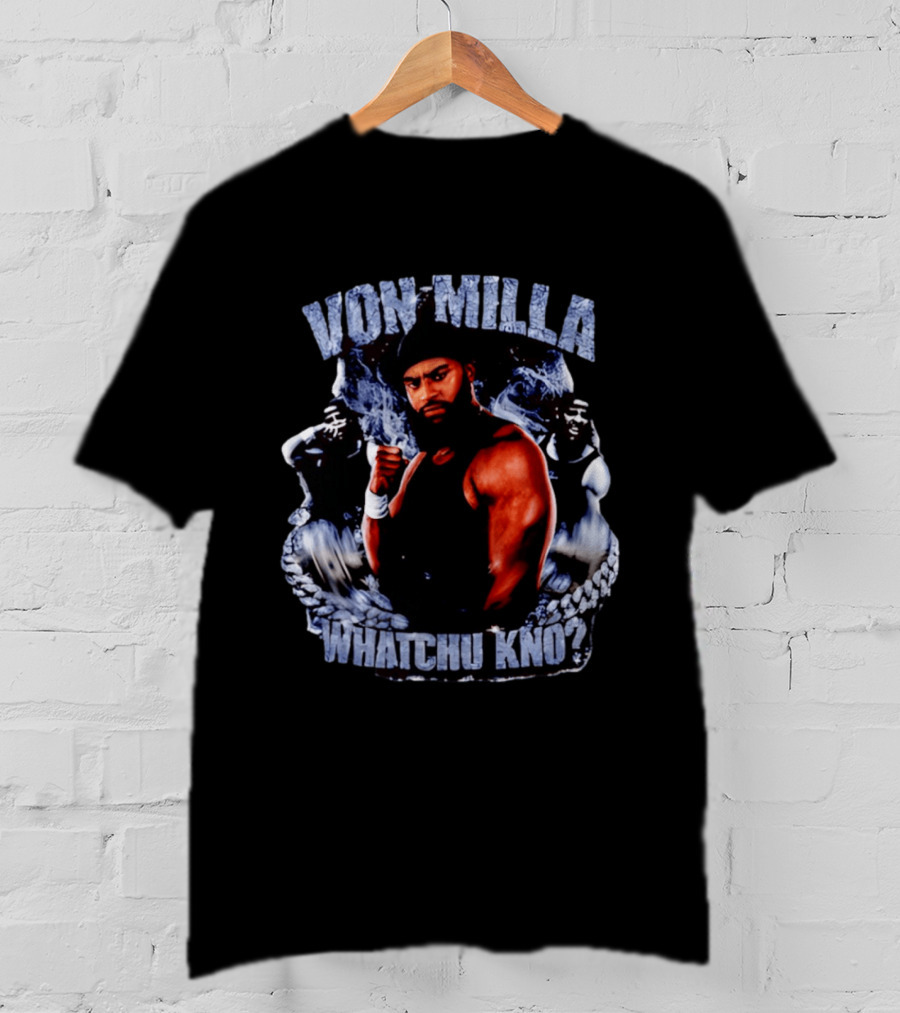 Von Milla Whatchu Kno Fighter Collage T-Shirt