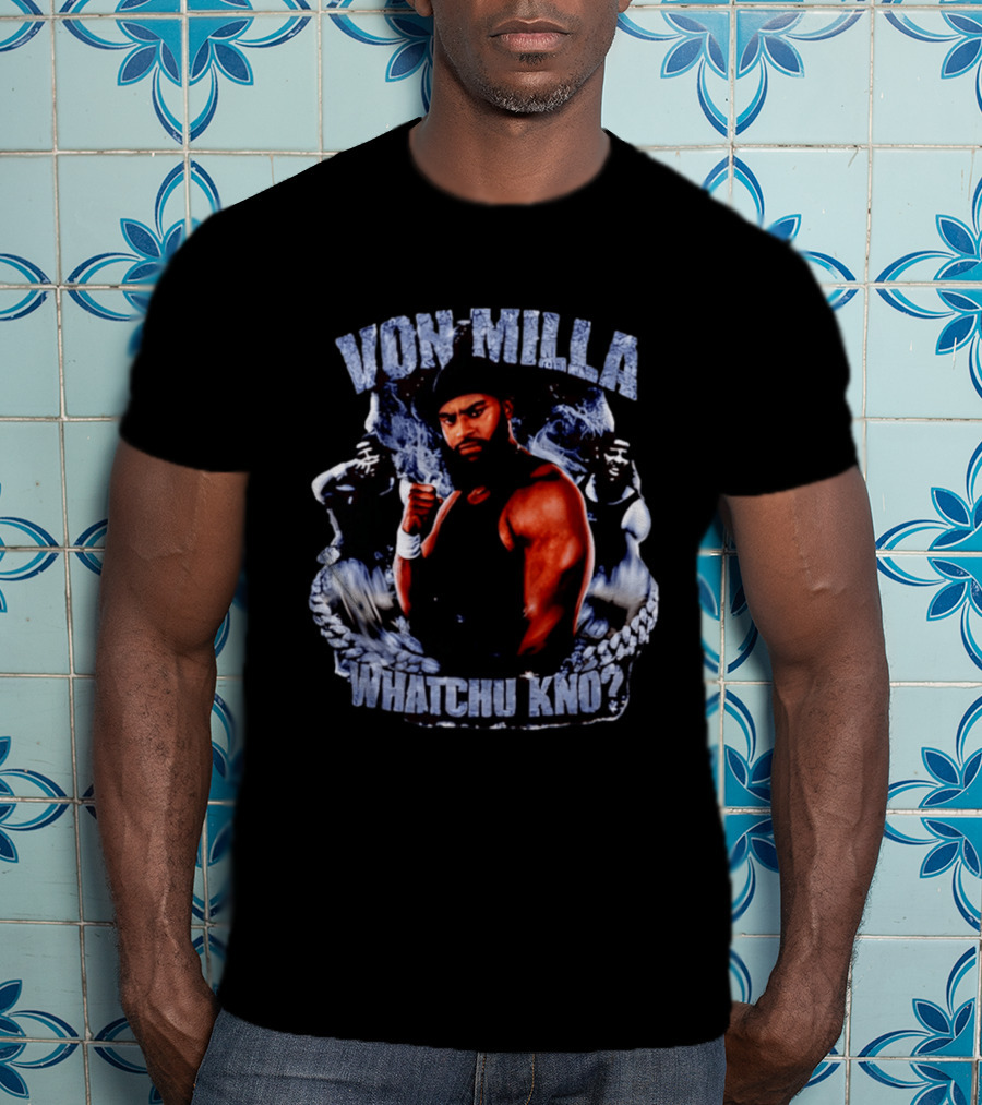 Von Milla Whatchu Kno Fighter Collage T-Shirt