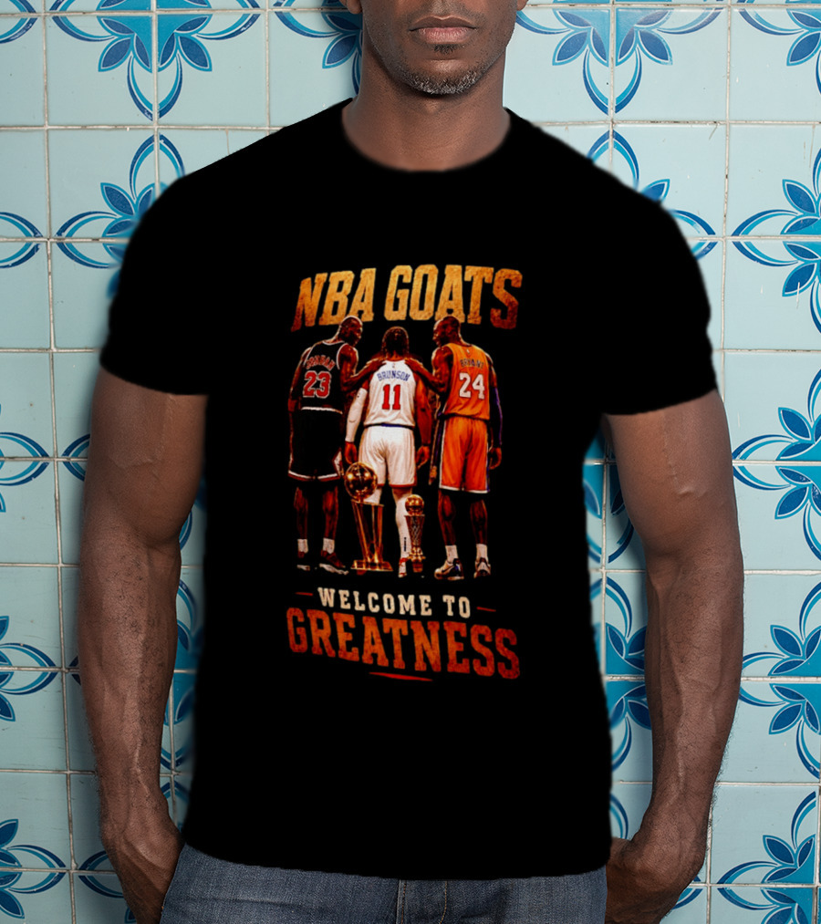 NBA GOATS Welcome To Greatness Jalen Brunson Michael Jordan Kobe Bryant T-Shirt
