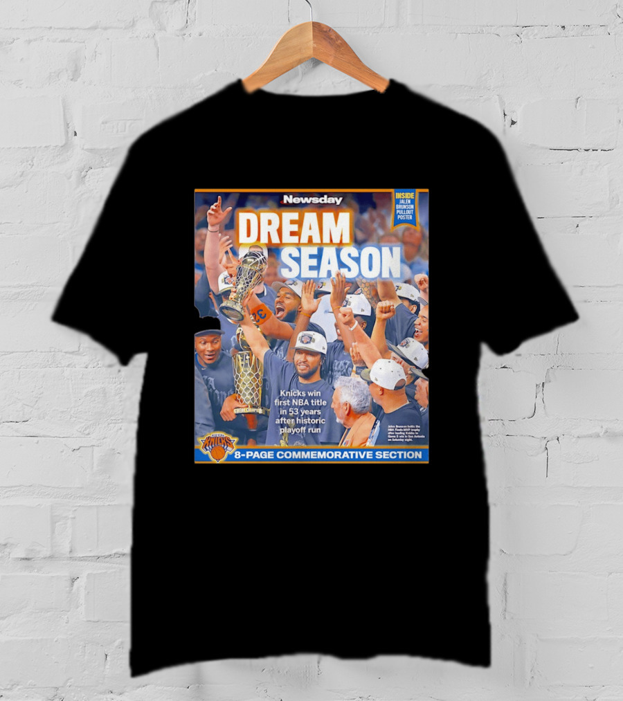 Knicks Dream Season NBA Title 8 Page Commemorative Section Newsday T-Shirt