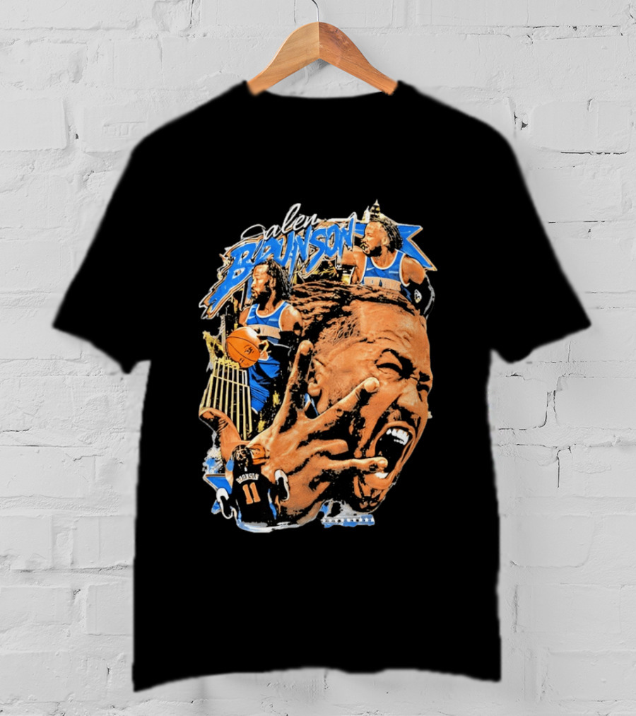 New York Knicks Jalen Brunson Basketball Collage Sports T-Shirt