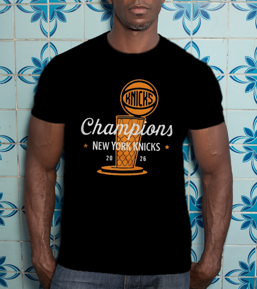 New York Knicks Champions 2026 Victory Basketball Knicks T-Shirt