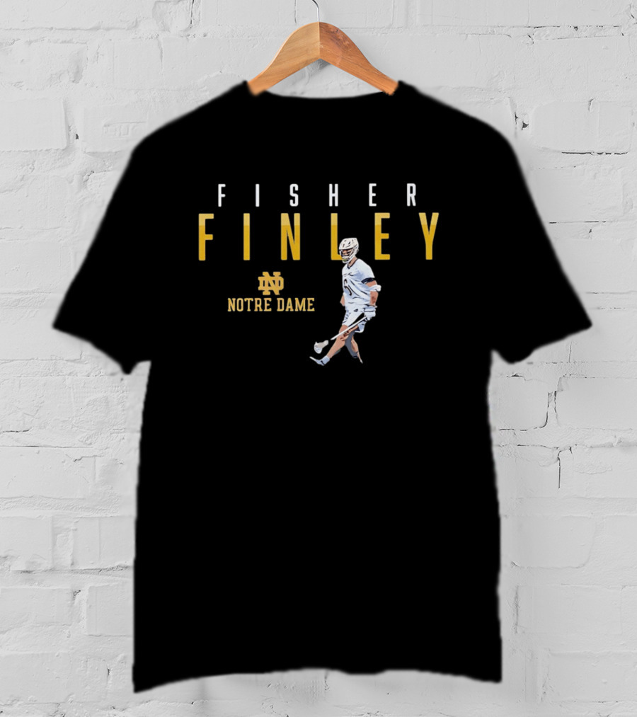 Notre Dame Lacrosse Fisher Finley Player Action T-Shirt