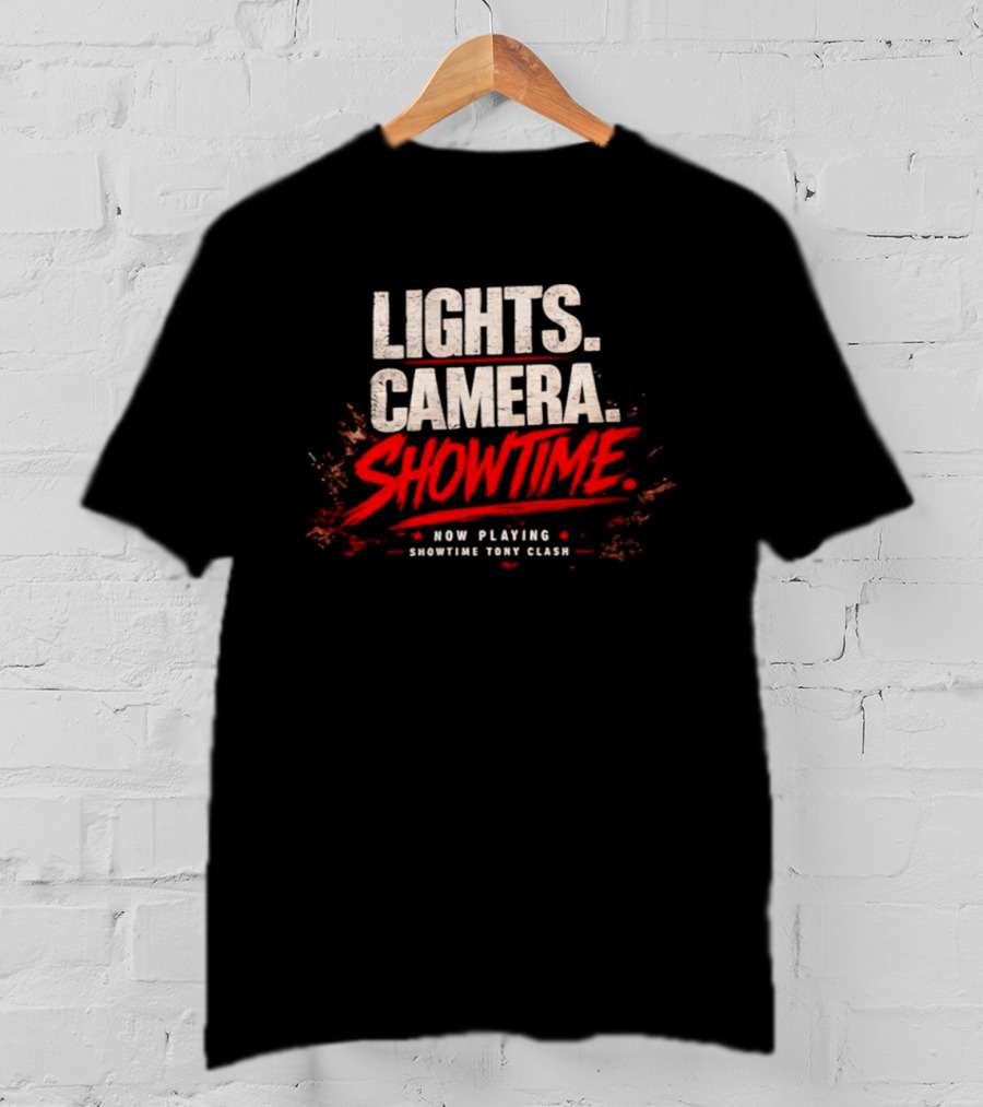 Lights Camera Showtime Now Playing Showtime Tony Clash T-Shirt
