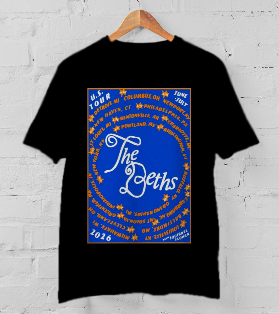The Beths US Tour 2026 Cities June July With Squirrel Flower T-Shirt